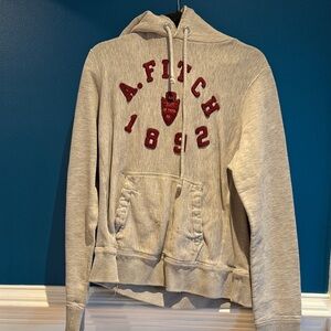 A. Fitch Gray Hoodie with Red Accents Vintage circa 98-02